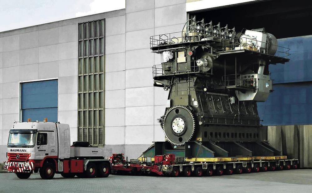 Worlds largest engine. It powers large ships such as the Emma Mrsk