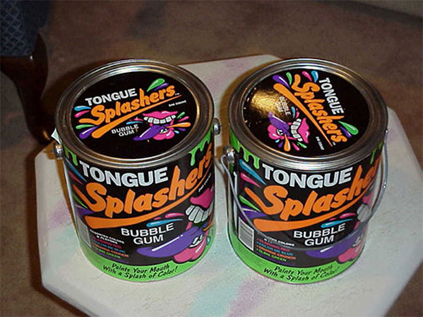 80s and 90s candy - Tongue Tongue Splashers " Bunale Vasters Tongue Ongue Splash plas Bubble Gum Bubble Gum