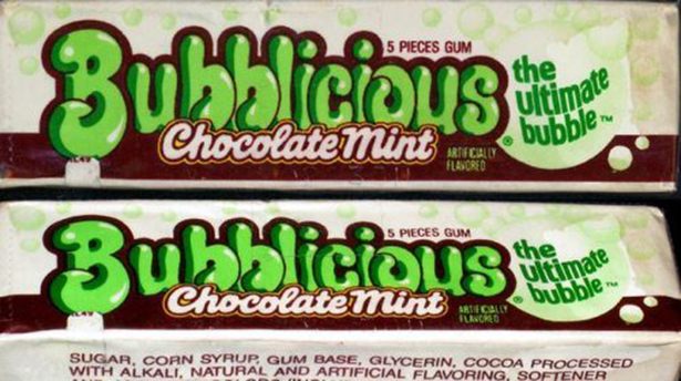bubblicious gum - 5 Pieces Gum Ultimate Chocolate mintbubble Arifcilly Flavored S Pieces Gum Cois vitimate ocolate mint a Lunale bubble memint Sugar Coan Syrup Gum Base, Glycerin, Cocoa Processed With Alkali, Natural And Artificial Flavoring. Softener