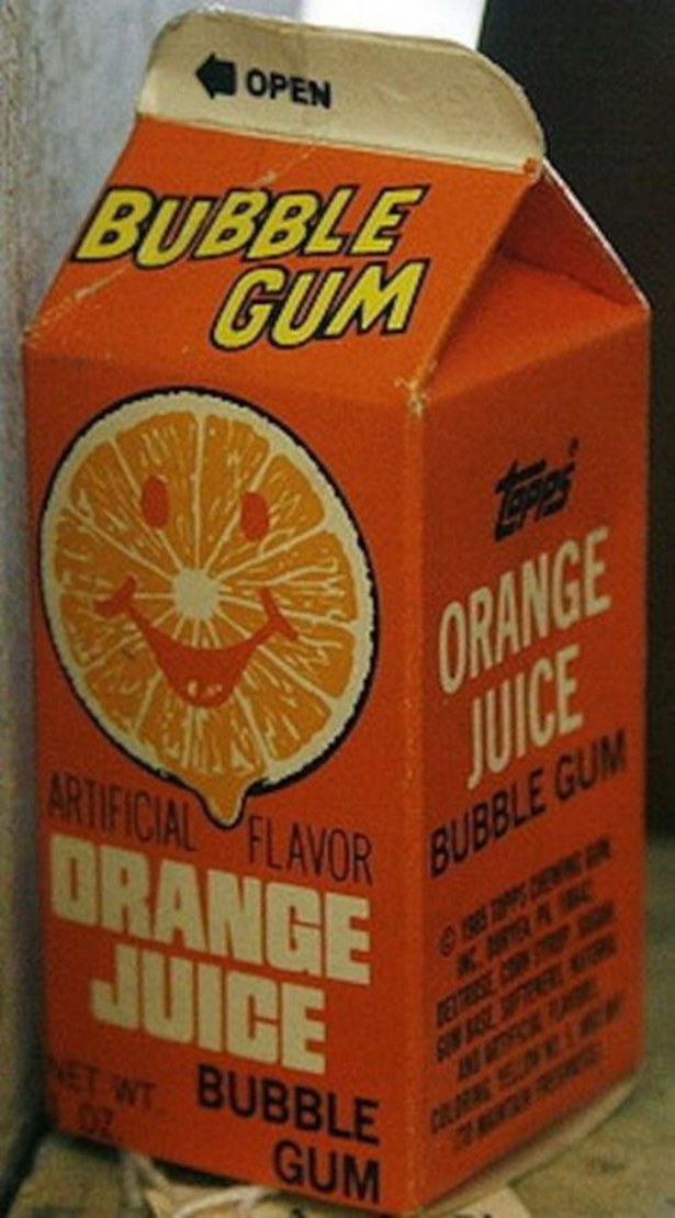80's candy - Open Bubble Gum Bubble Gum Artificial Flavor Orange Juice Wt Bubble Gum