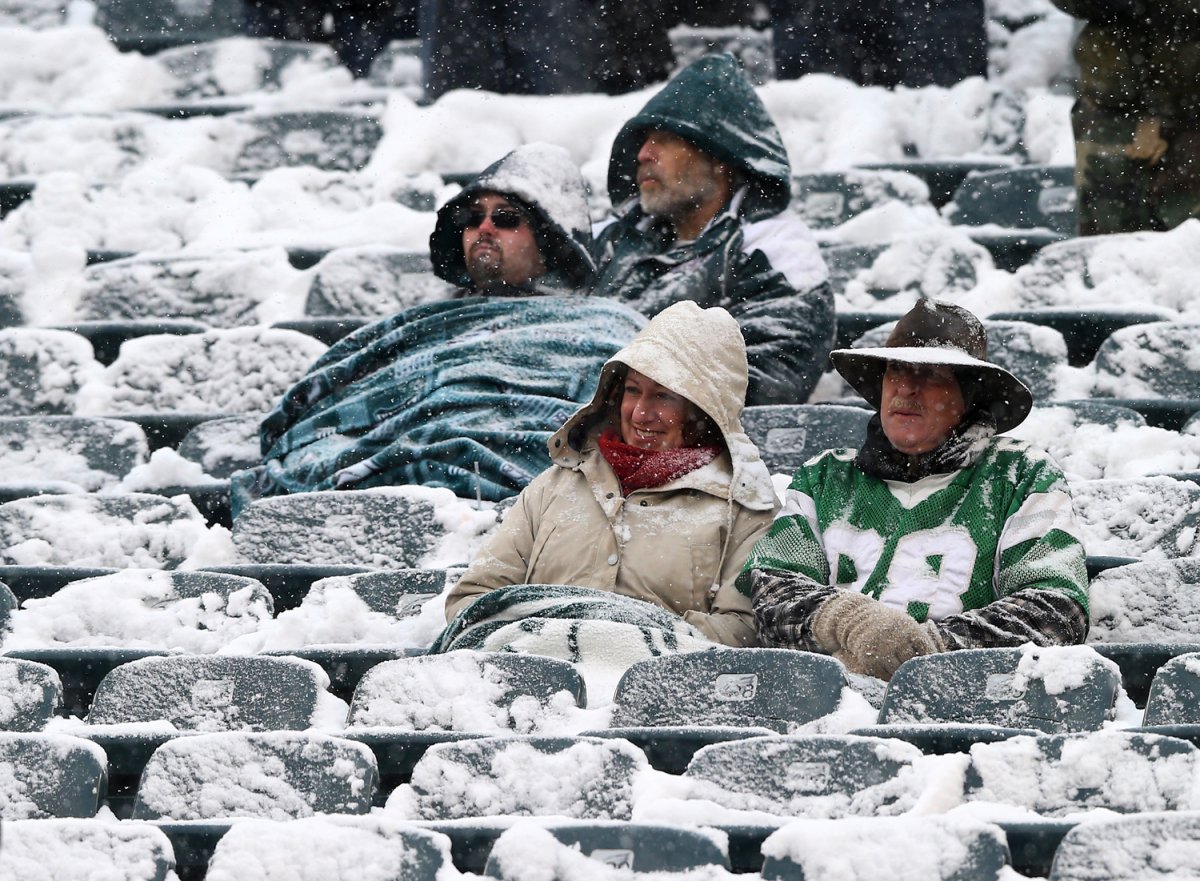 Eagles fans in the second half.