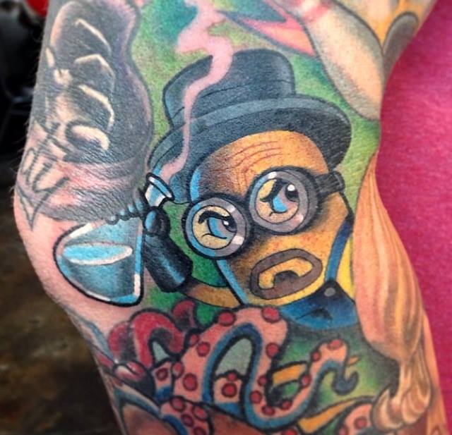 Walter White Minion - Black 13 Tattoo Parlor of Nashville,TN...hell yeah!