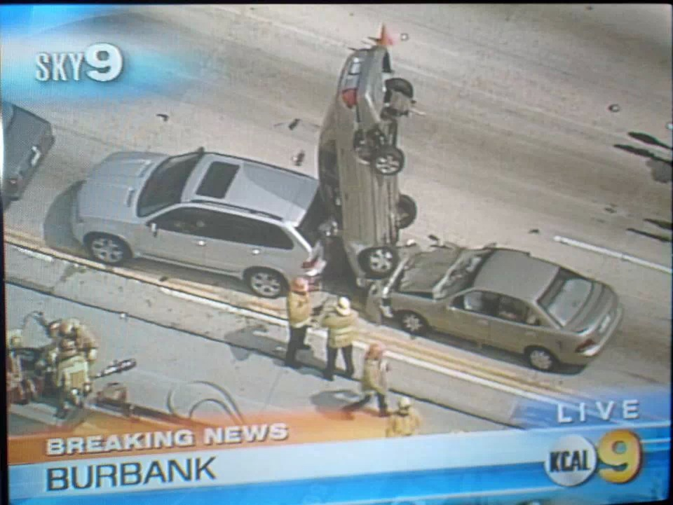 insane car crash - Sky 9 39 Breaking News Burbank Live Kcal