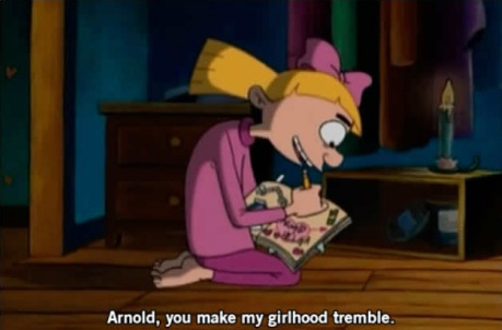 Helga's girlhood trembles when she thinks of Arnold.