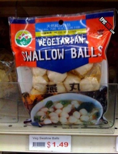 funny product name - Ennaire Epica.Com Vegetarian. Swallow Balls Veg Swallow Balls $ 1.49