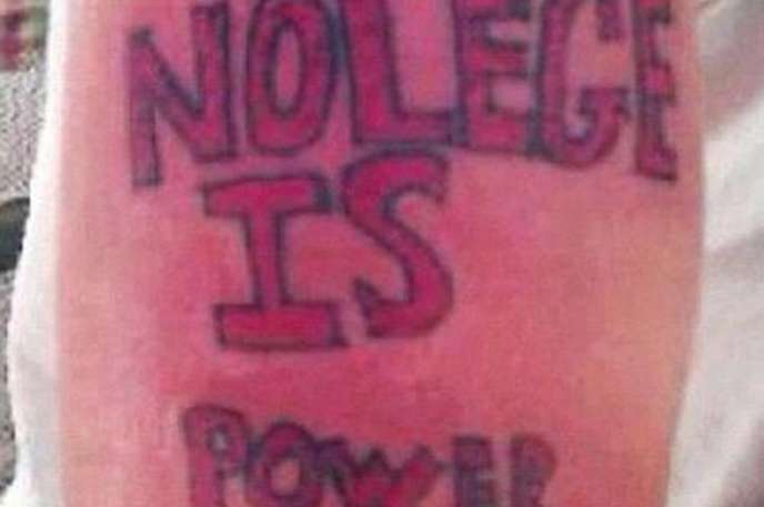 noledge is power tattoo - Nolege