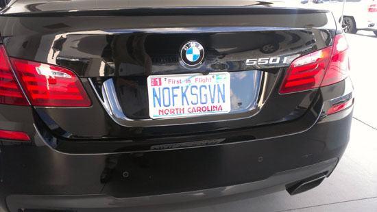 clever license plates - 5504 Nofkscuni North Carolina