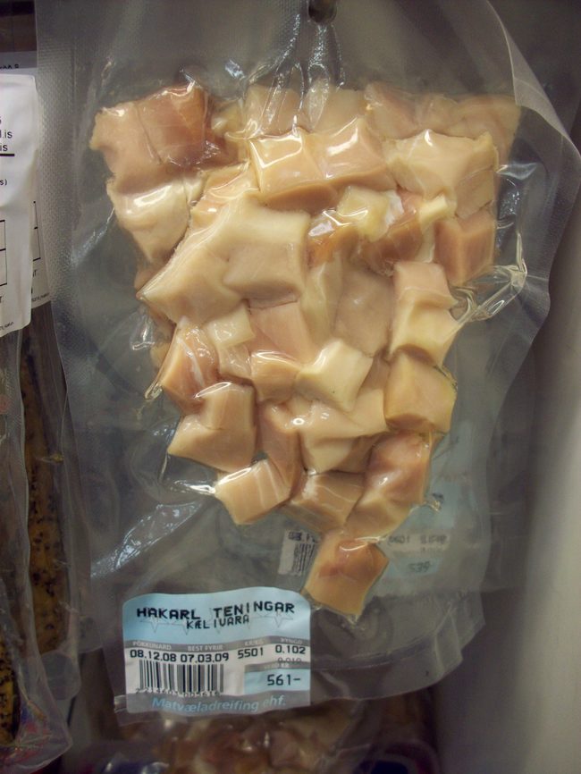 Hakarl (fermented shark) from Iceland