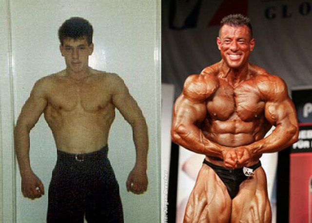 bodybuilders before and after - Glo Obnom