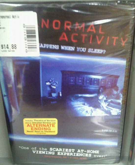 paranormal activity 2 - alti Normal 'Activity $14.88 Appens When You Sleep? Theatrical Vor Une Vie Alternate Ending Mover Seen In The 09 One of the Scariest AtHome Viewing Experiences ever!