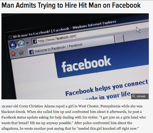 whatsapp facebook instagram problems - Man Admits Trying to Hire Hit Man on Facebook Wekome to Facebook | Facebook Windows Internet Explorer f f Welcome to Facebook! | Facebook facebook Facebook helps you connect in your life Q Expand 19 yearold Corey Chr