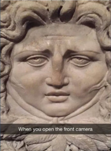 you open your front camera - When you open the front camera,