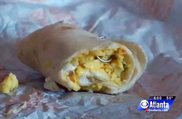 An ear ring inside your burrito.