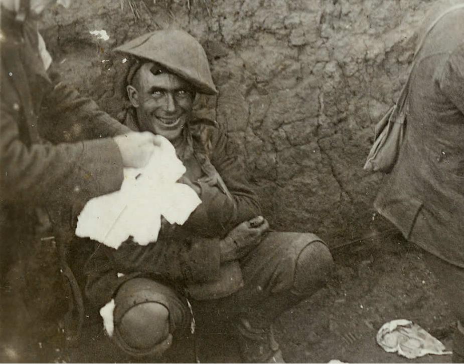 The severe effects of shell shock, what we now know as PTSD, on a WWI soldier.