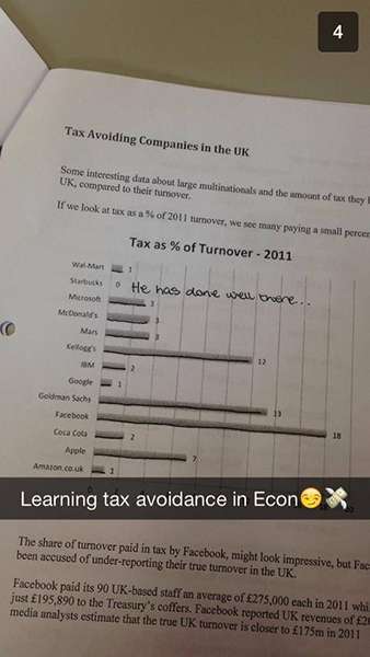 private school kids snapchat - Tax Avoiding Companies in the Uk Some interesting data shout large multinational and the amount of tax bey Uk, compared to their turnover, If we look at t sa Nor 2011 turnover. We so many paying mall pret Tax as % of Turnove