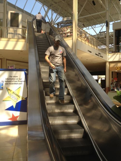 escalator - For more Information on our My School's Cool Program Visit Hulen Mall.com My School'S