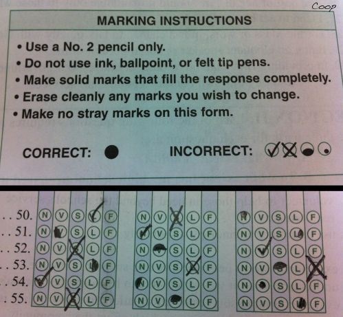 office equipment - Coop Marking Instructions Use a No. 2 pencil only. Do not use ink, ballpoint, or felt tip pens. Make solid marks that fill the response completely. Erase cleanly any marks you wish to change. Make no stray marks on this form. Correct In