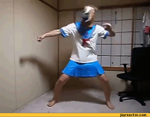 horse mask dance gif - joyreactor.com
