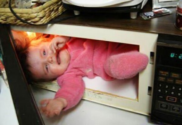 child in microwave