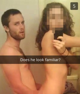 snapchat cheating gif - Does he look familiar?