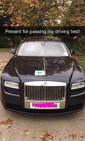 rich kid snapchat rich kids on snapchat - Present for passing my driving test!