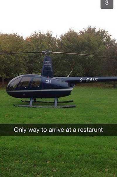 rich kid snapchat spoiled rich kid snapchats - Only way to arrive at a restarunt