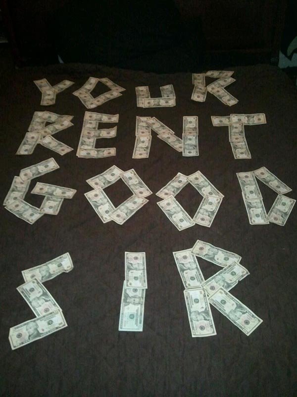 funny ways to pay rent - Kent Sir