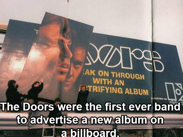 doors sunset strip billboard - watas Lak On Through With An Trifying Album Usnet On Pdury The Doors were the first ever band to advertise a new album on a billboard.