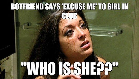 relationship meme of she meme Boyfriend Says 'Excuse Me' To Girl In Club "Who Is She??"