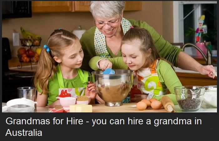 grandma baking with kids - Grandmas for Hire you can hire a grandma in Australia
