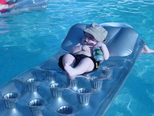parenting fails - cute babies in swimming pool