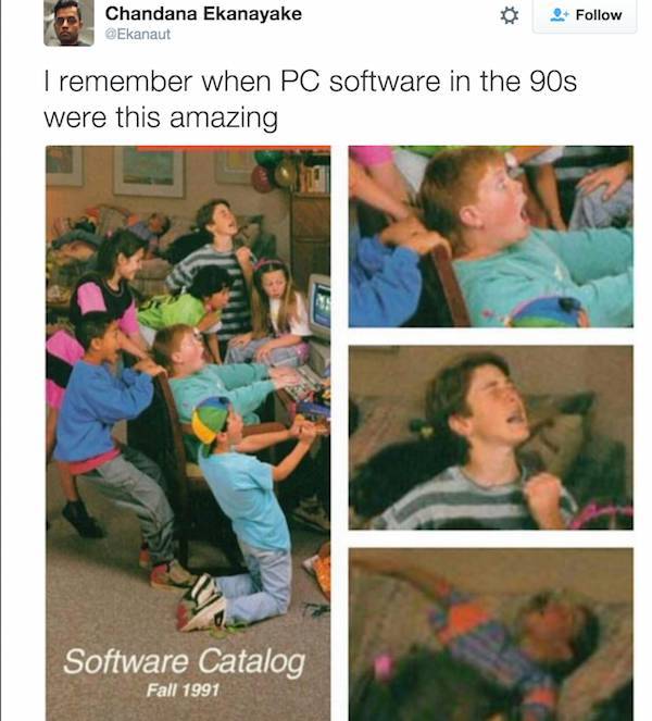 beautiful friends meme wholesome - Chandana Ekanayake Ekanaut I remember when Pc software in the 90s were this amazing Software Catalog Fall 1991