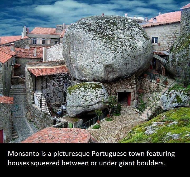 monsanto - Cm Monsanto is a picturesque Portuguese town featuring houses squeezed between or under giant boulders.