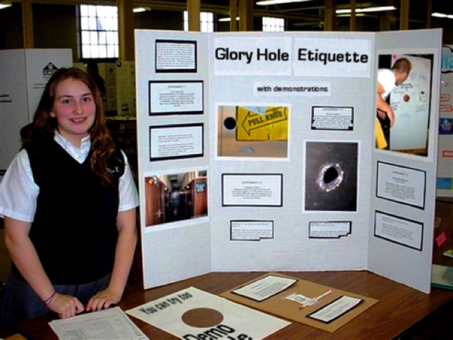 funny science fair projects - Glory Hole Etiquette with demonstrations