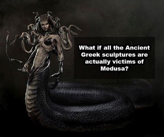 if shower thoughts - What if all the Ancient Greek sculptures are actually victims of Medusa?