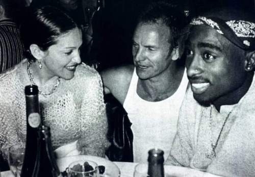 Madonna, Sting, and 2Pac out to dinner together