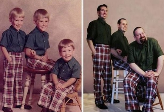 29 Adults Recreated Their Childhood Photos