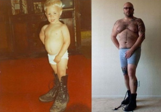 29 Adults Recreated Their Childhood Photos