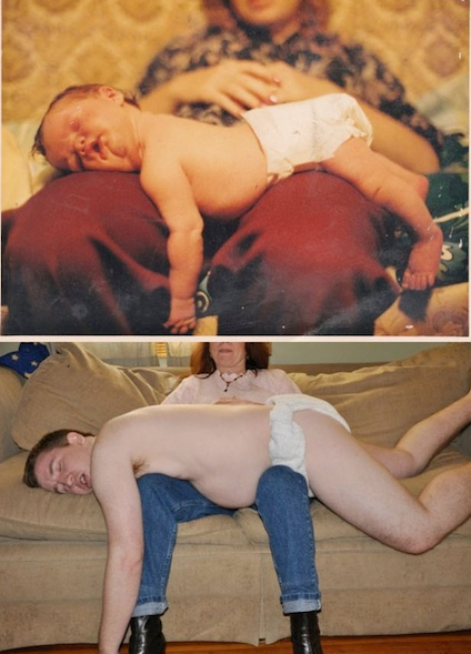 29 Adults Recreated Their Childhood Photos