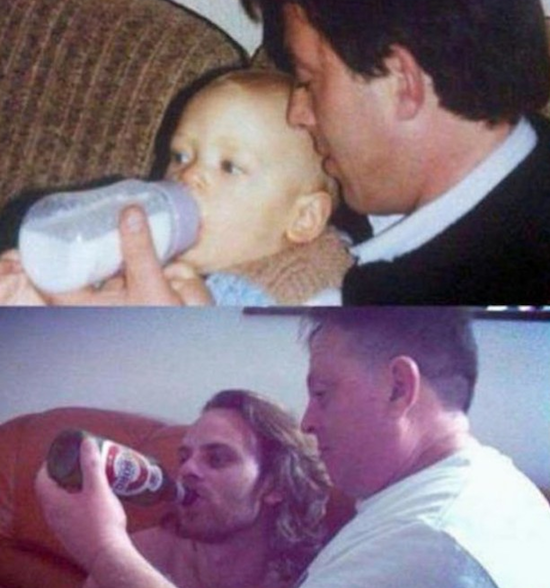 29 Adults Recreated Their Childhood Photos