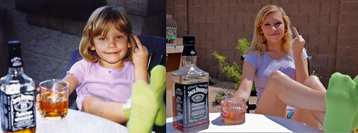 29 Adults Recreated Their Childhood Photos