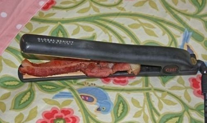 innovation hair iron bacon