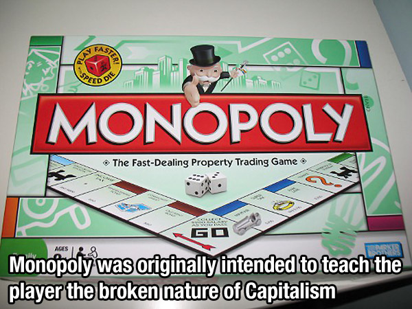 monopoly fast dealing property trading game - Monopoly The FastDealing Property Trading Game Monopoly was originally intended to teach the player the broken nature of Capitalism