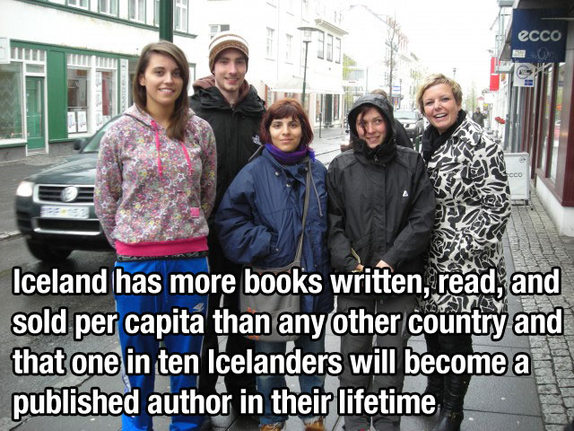 community - Wu ecco 11 Iceland has more books written, read, and sold per capita than any other country and that one in ten Icelanders will become a published author in their lifetime