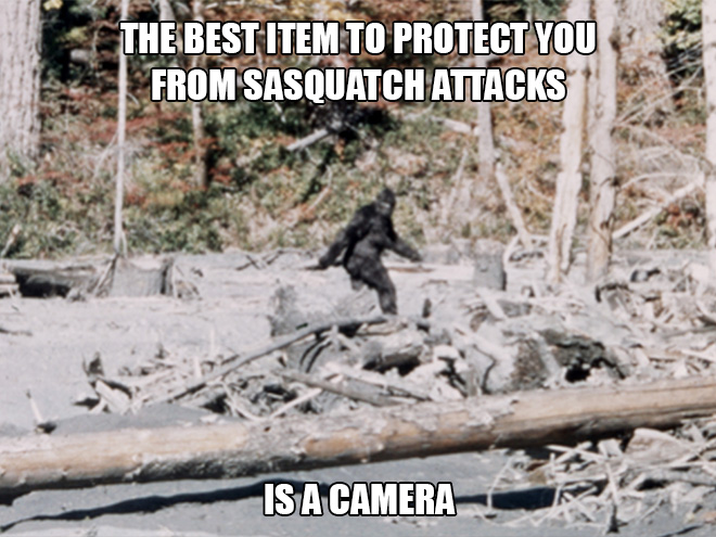 patterson bigfoot - The Best Item To Protect You From Sasquatch Attacks . Is A Camera