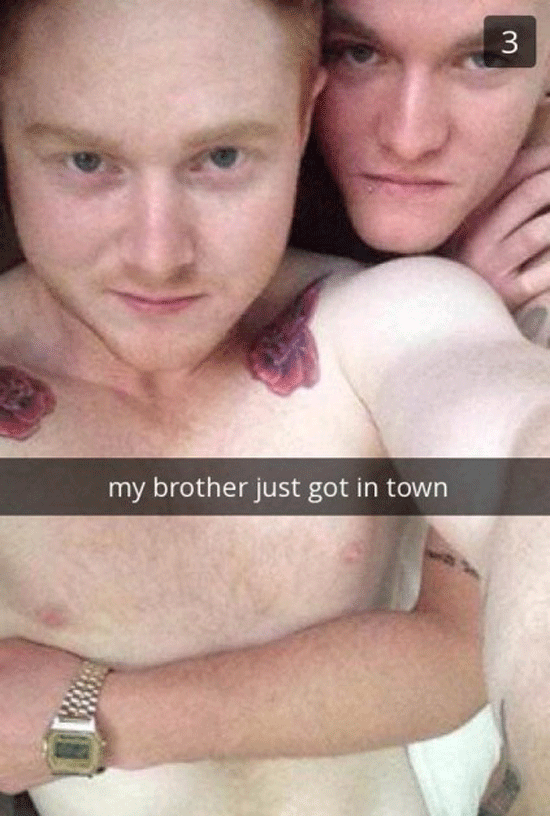 snapchat embarrassing - my brother just got in town