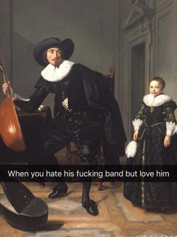 museum snapchat thomas de keyser a musician and his daughter - When you hate his fucking band but love him