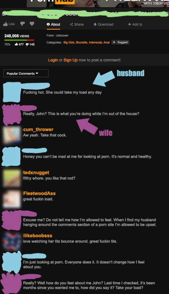 Couple Get Into An Arguement In PornHub Comment Section