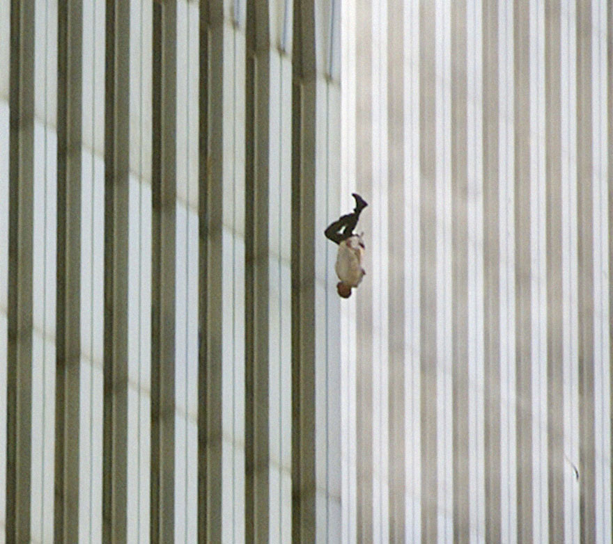 Man dubbed "The Falling Man" during 9/11 Trade Center Attack.
