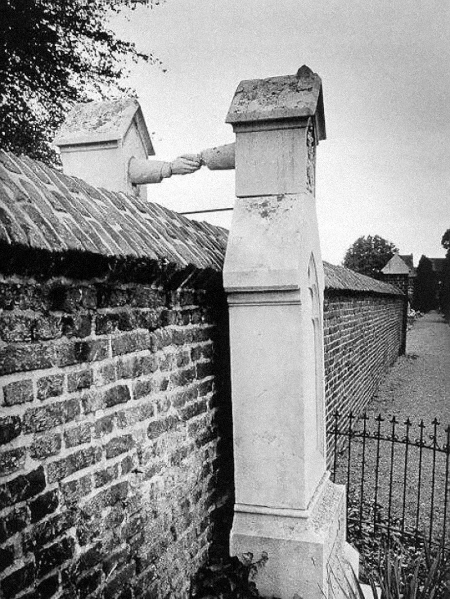 Grave of a Catholic woman and her Protestant husband. Holland, 1888